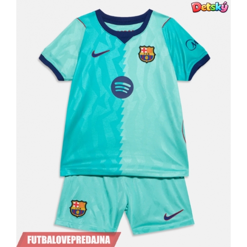 Lacne Dětský Futbalové dres Barcelona Fermin Lopez #7 2026-27 Krátky Rukáv - Tretina (+ trenírky)